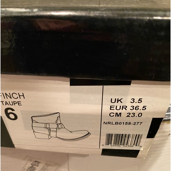 NEW NOT RATED FINCH BOHO RODEO DISTRESSED SLOUCHY HARNESS ANKLE BOOTIE IN TAUPE - Picture 9 of 9